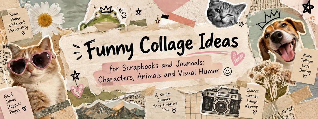 Funny Collage Ideas for Scrapbooks and Journals: Characters, Animals and Visual Humor