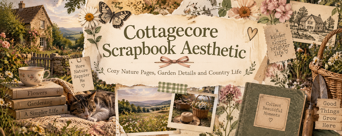 Cottagecore Scrapbook Aesthetic: Cozy Nature Pages, Garden Details and Country Life
