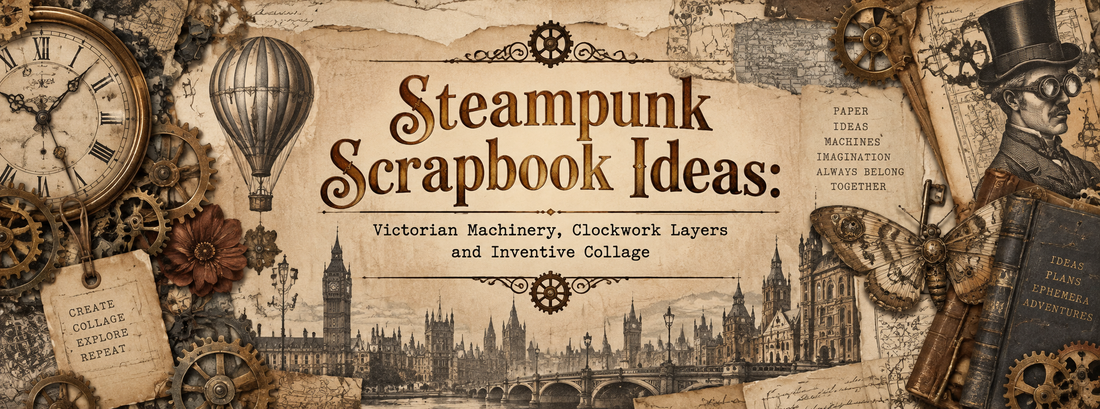 Steampunk Scrapbook Ideas: Victorian Machinery, Clockwork Layers and Inventive Collage