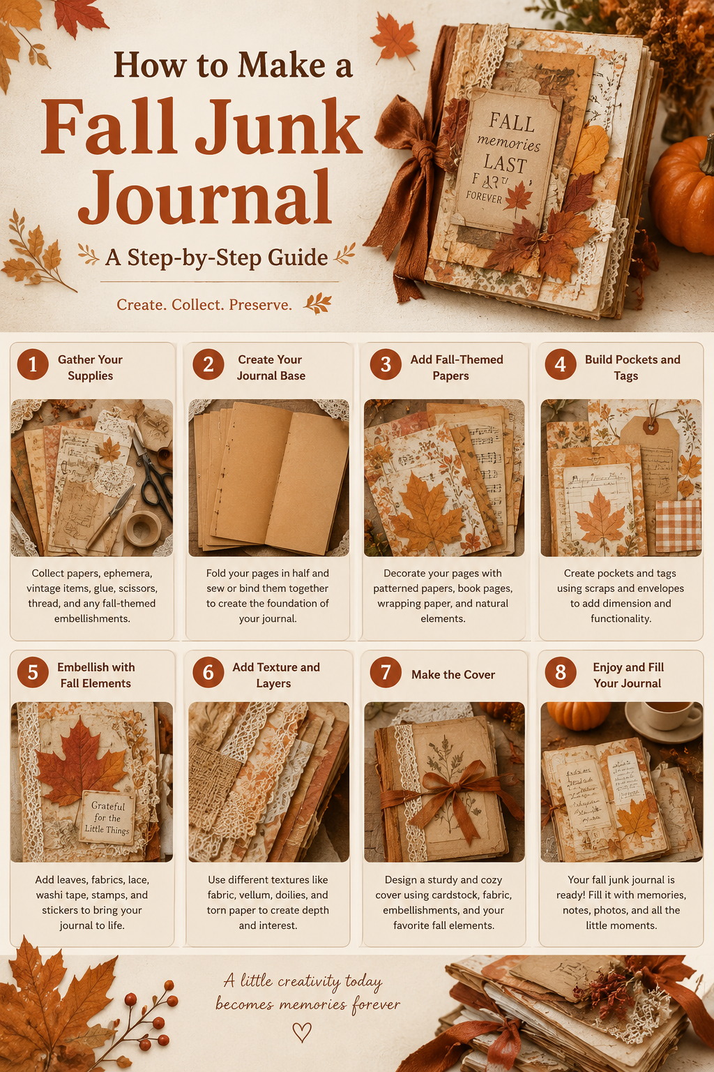 How to Make a Fall Junk Journal (Step by Step)