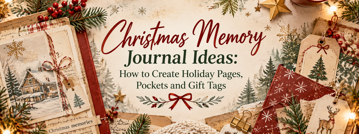 Christmas Memory Journal Ideas: How to Create Holiday Pages, Pockets and Gift Tags