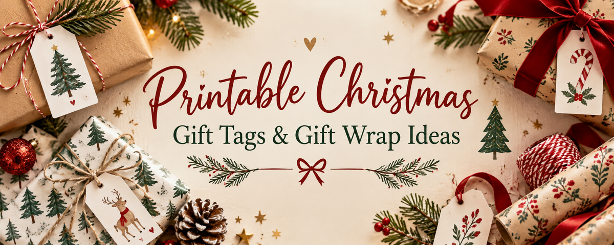 Printable Christmas Gift Tags & Gift Wrap Ideas