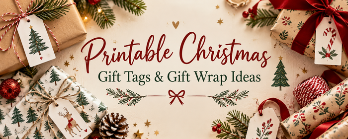 Printable Christmas Gift Tags & Gift Wrap Ideas