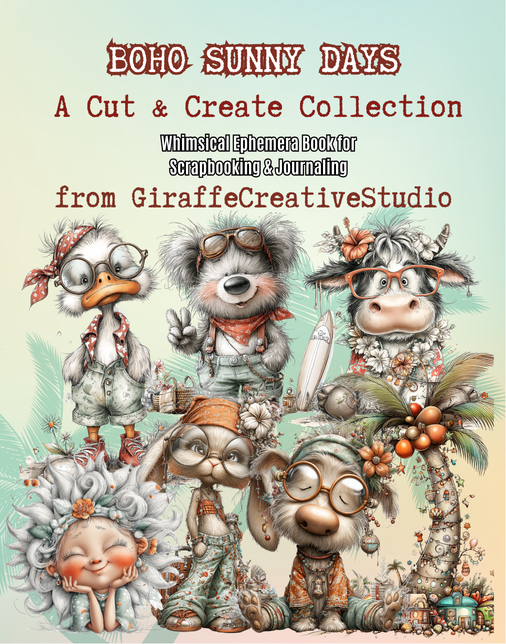 Boho Sunny Days Cut & Collage Book