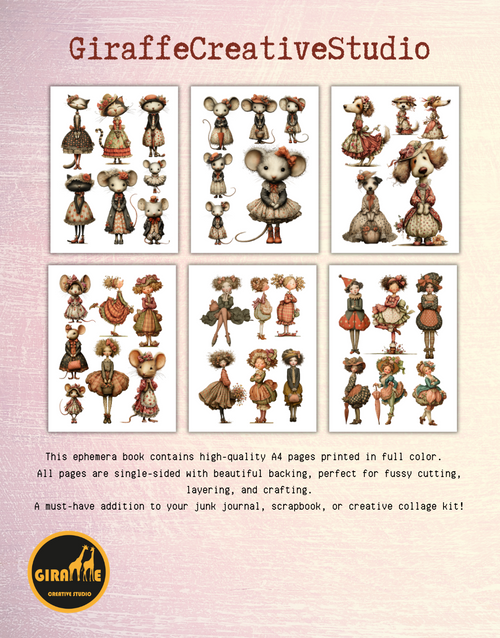 Elegant Cuties Cut & Collage Book