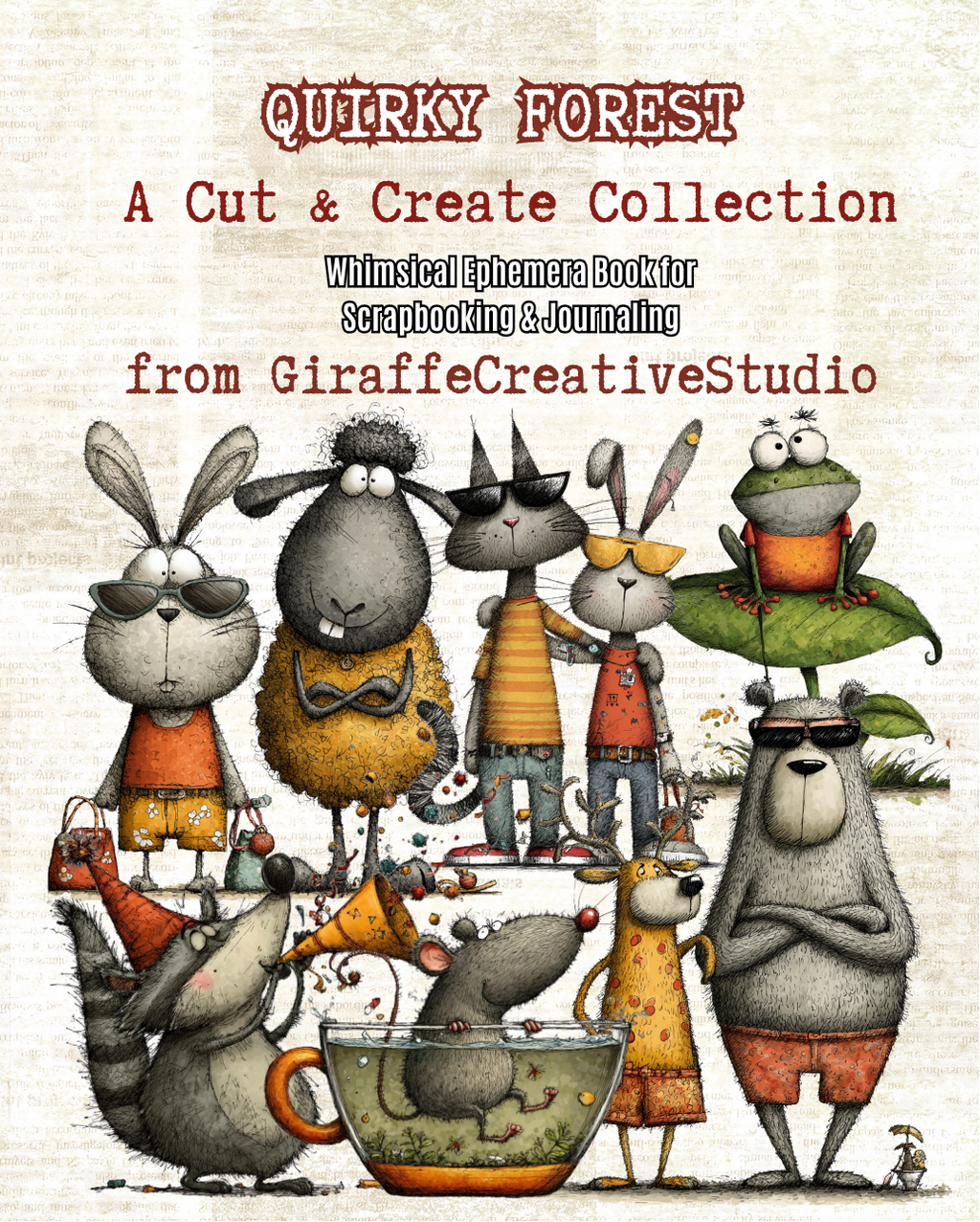 Quirky Forest Cut & Collage Book