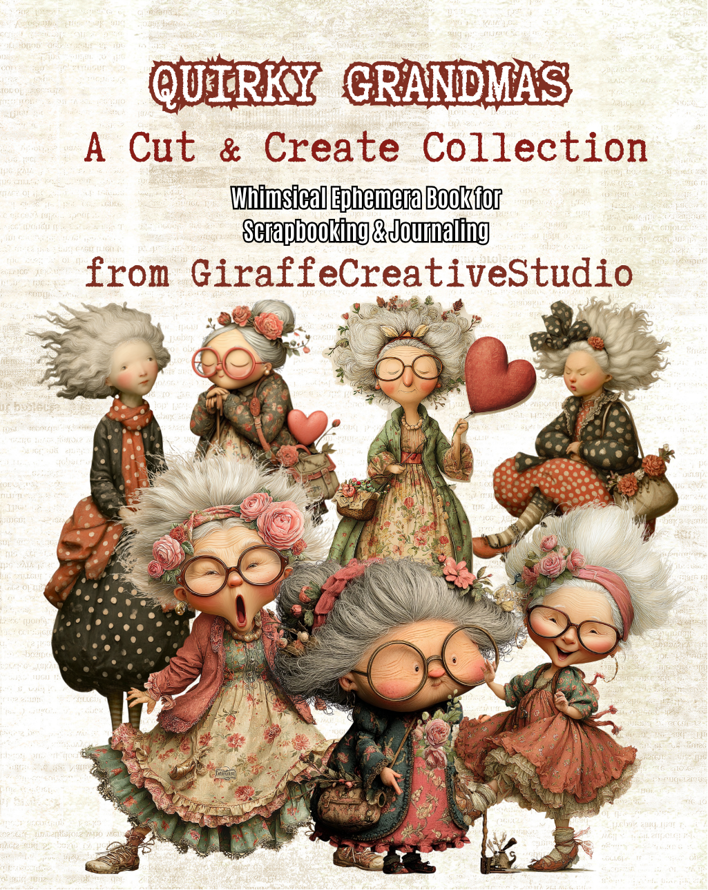 Quirky Grandmas Cut & Collage Book
