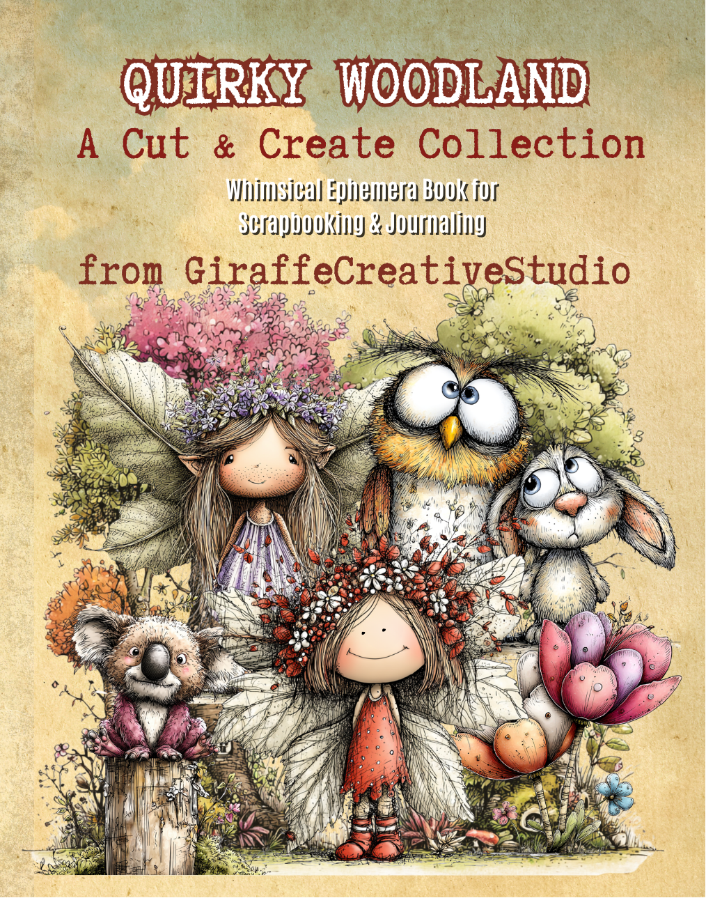 Quirky Woodland Cut & Collage Book