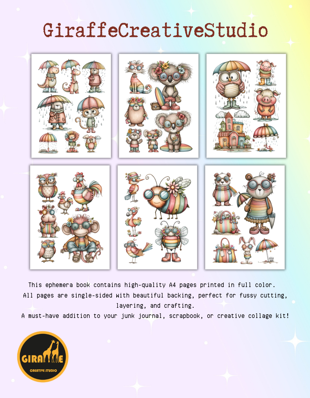 Rainbow Cuties Cut & Collage Book