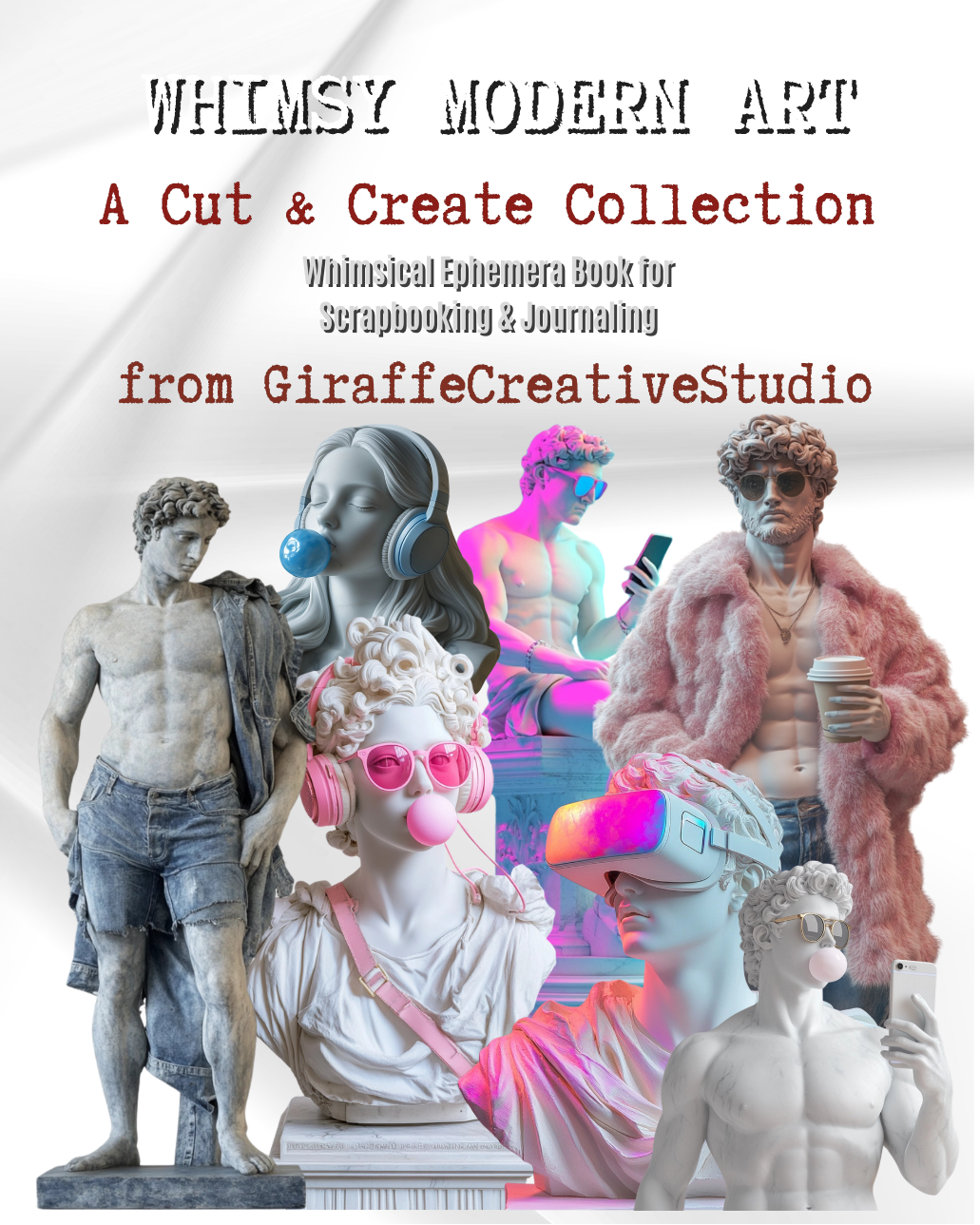 Whimsy Modern Art Cut & Collage Book