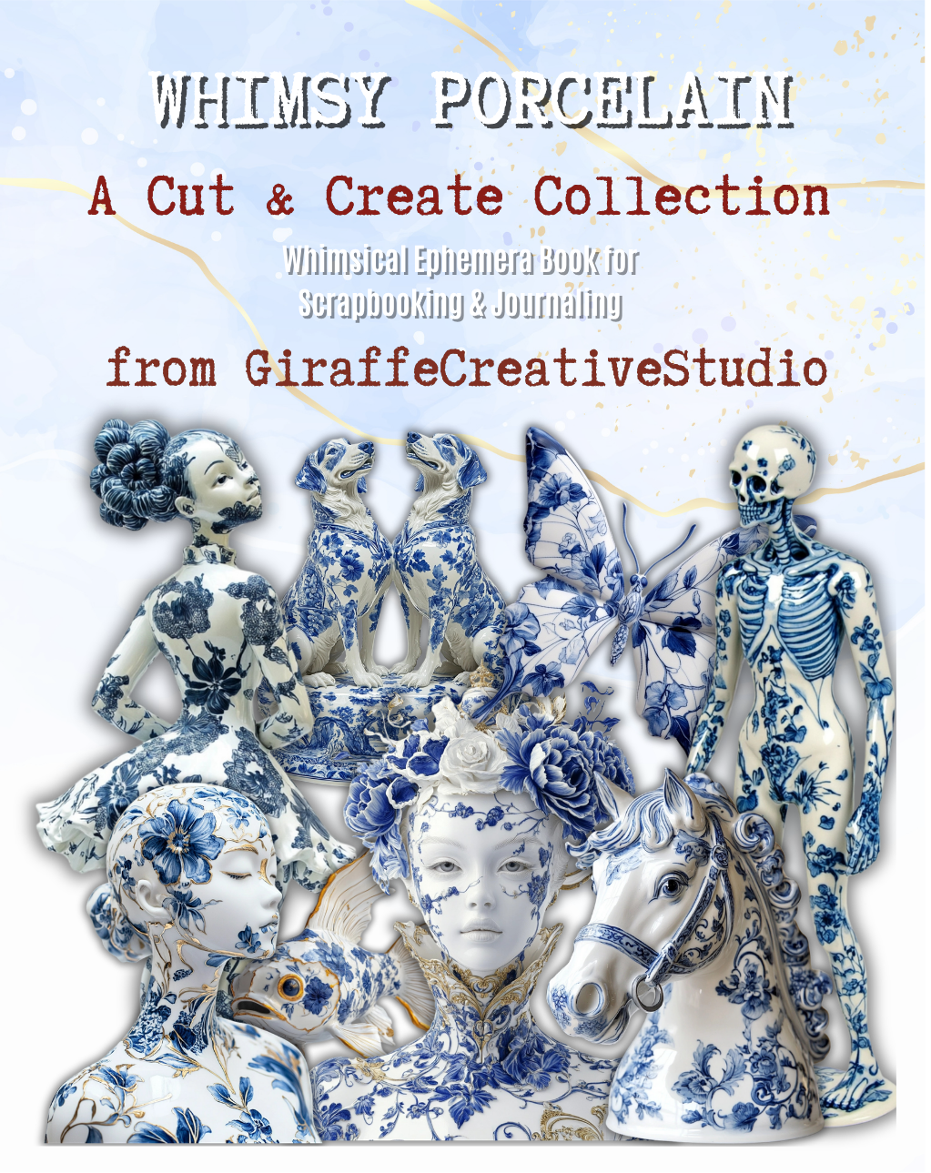 Whimsy Porcelain Cut & Collage Book