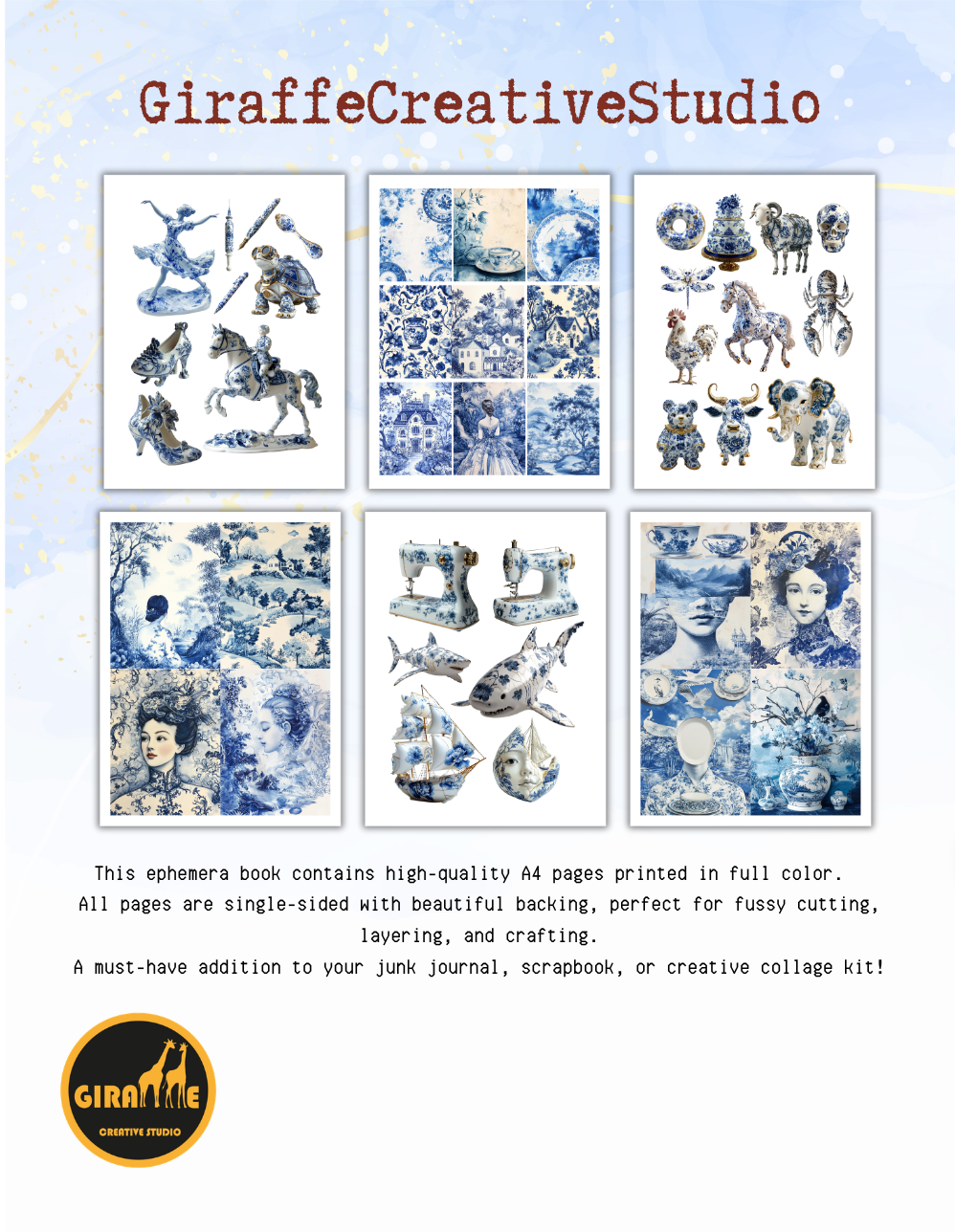 Whimsy Porcelain Cut & Collage Book