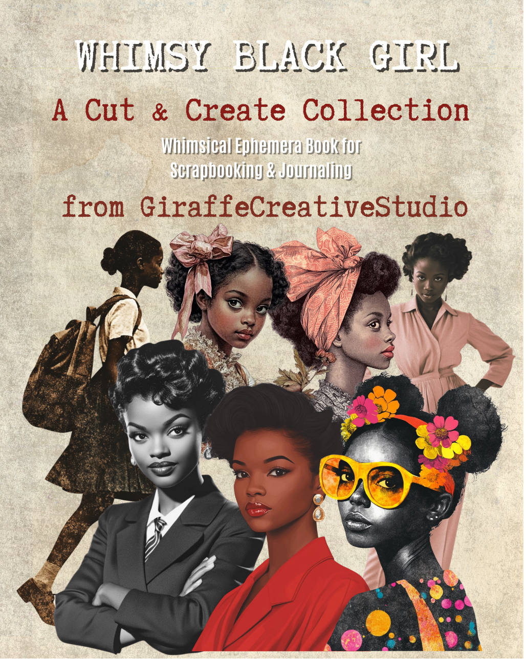 Whimsy Black Girls Cut & Collage Book