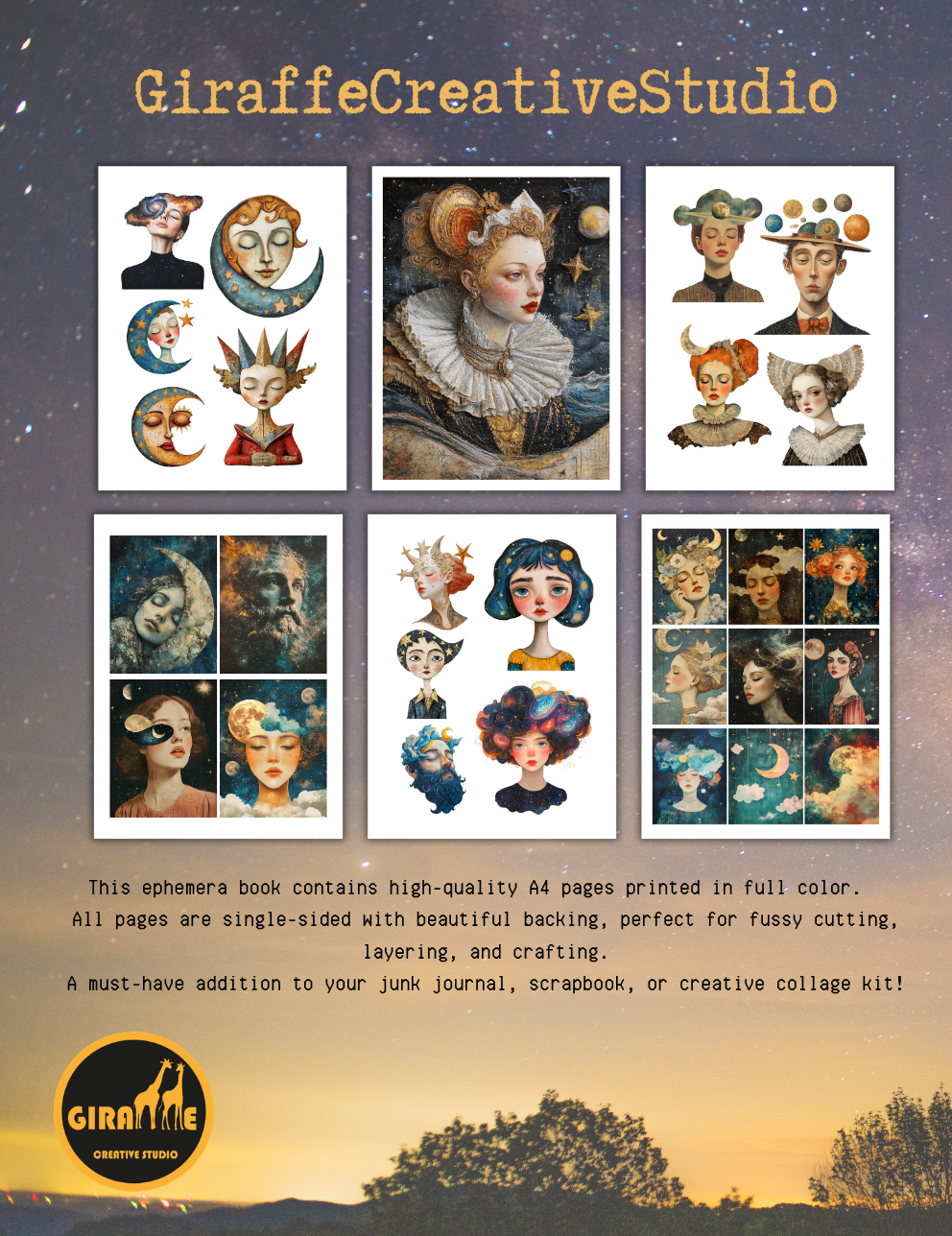 Whimsy Celestial Cut & Collage Book