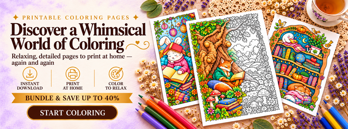 Printable whimsical coloring pages