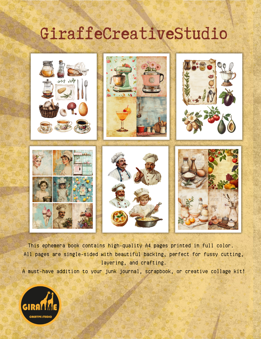 Whimsy Cooking Cut & Collage Book