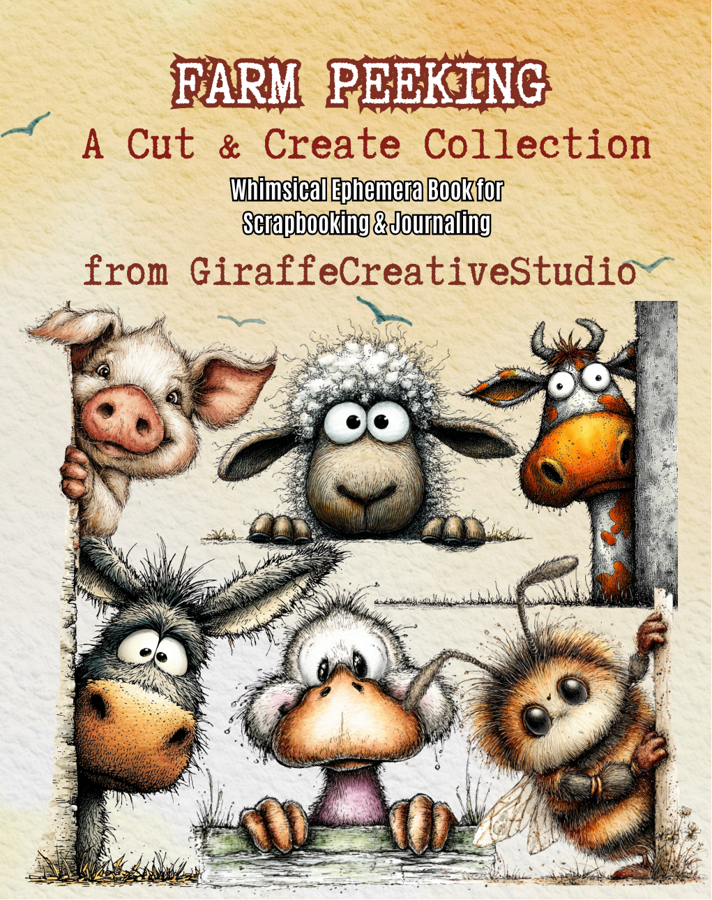 Farm Peeking Cut & Collage Book
