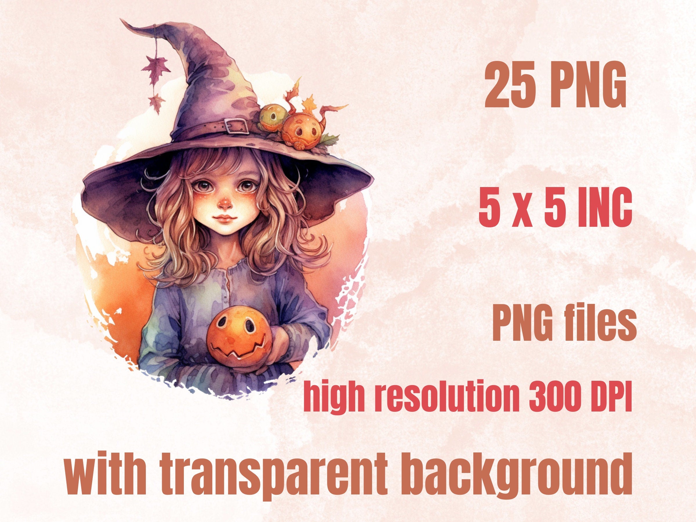 25 PNG Watercolor Cute Little Witches Clipart, Witchcraft Clip art, witch clip art png, magic clip art, Halloween Witch, witchcraft png
