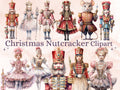 29 PNG Watercolour Christmas Nutcracker Clipart, Merry Christmas Ballet Clip art Bundle, Fairytale graphic png, Xmas Noel Sublimation Bundle