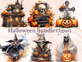 40 PNG Watercolour Halloween Bundle Clipart, Happy Halloween Illustrations Clip art, Cozy Fall Witchcraft png, Autumn Pumpkin Sublimation