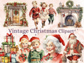 42 PNG Watercolour Vintage Christmas Bundle Clipart, Retro Christmas Illustrations Clip art, Winter Holiday png, Xmas Sublimation Ephemera