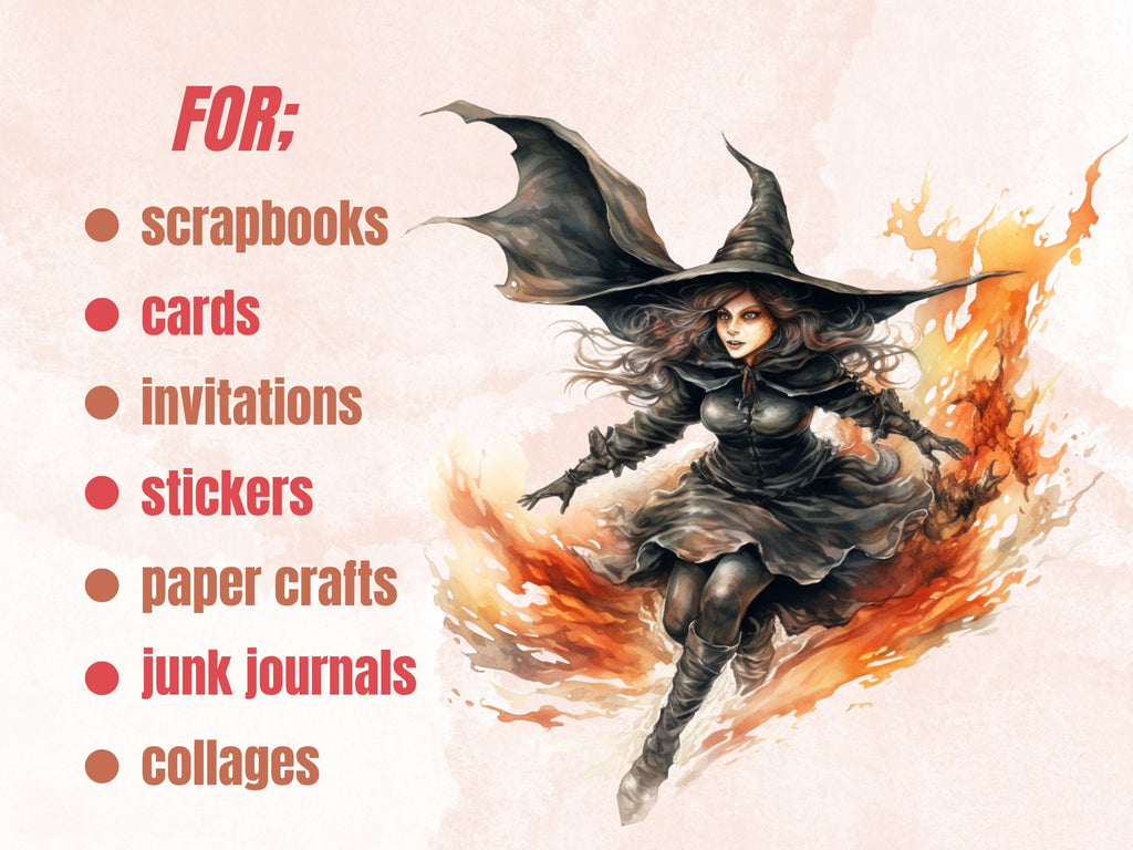 40 PNG Watercolour Halloween Bundle Clipart, Happy Halloween Illustrations Clip art, Cozy Fall Witchcraft png, Autumn Pumpkin Sublimation