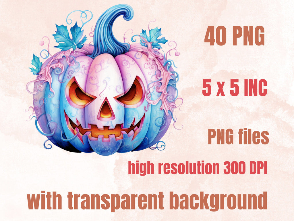40 PNG Watercolour Pastel Halloween Bundle Clipart, Cute Pink Halloween Illustrations Clip art, Witchcraft png, Pastelloween Sublimation