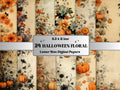 Printable Vintage Halloween Floral Digital Paper, Halloween Ephemera, Faded Flowers Pages, Download Junk Journal, Scrapbooking, Card Making