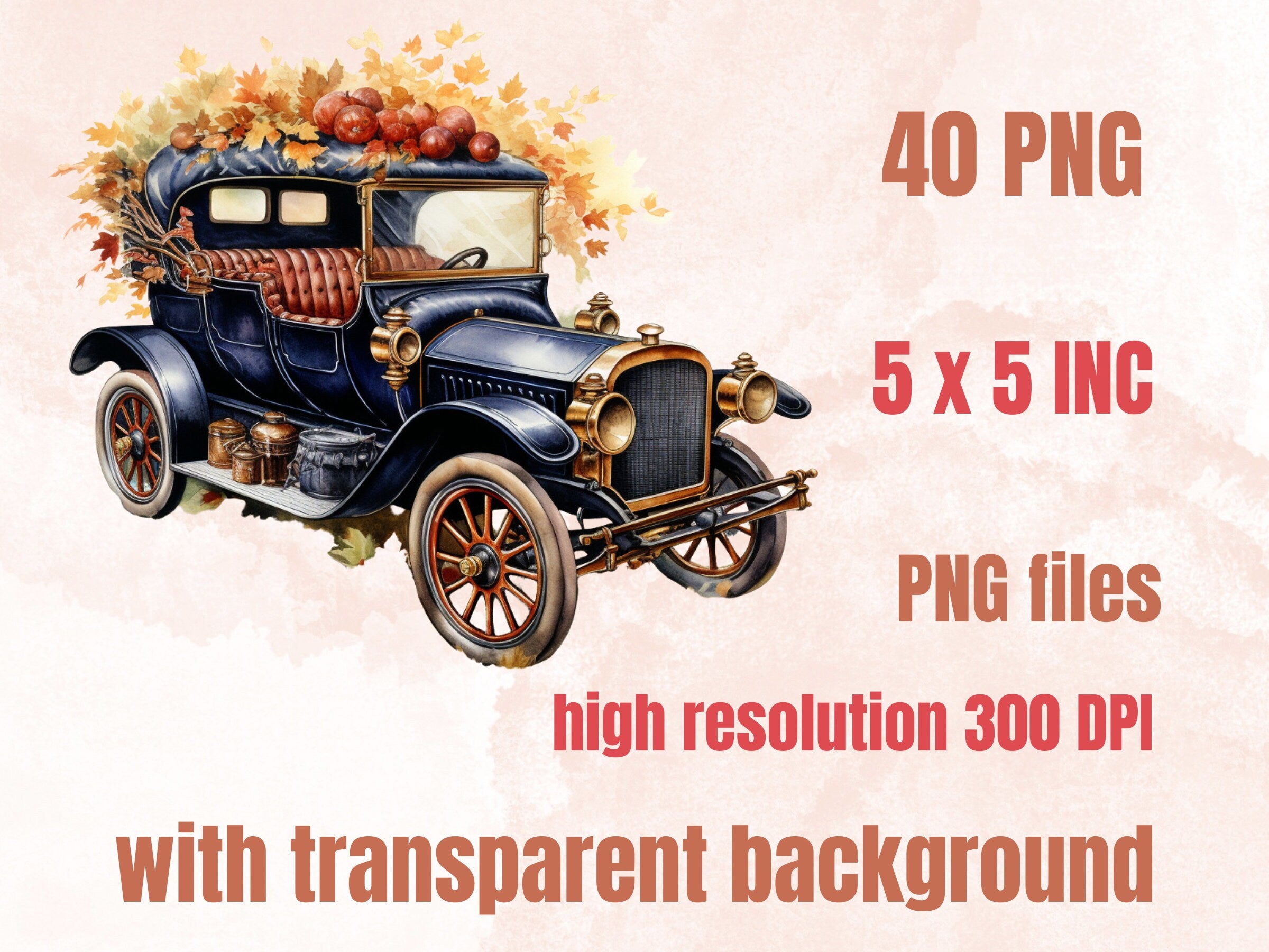 40 PNG Watercolor Victorian Fall Clipart Bundle, Vintage Rustic Autumn Pumpkin Illustrations Clip art, Retro Fall png, Autumn Sublimation