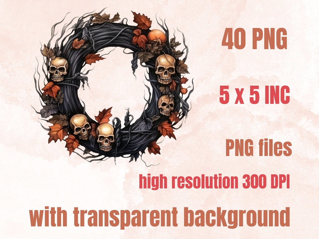 40 PNG Watercolor Halloween Frames Clipart, Halloween Wreaths Illustrations Clip art, Fall Witchcraft png, Autumn Pumpkin Border Sublimation