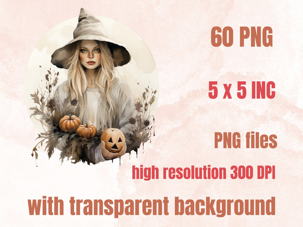 60 PNG Watercolor Boho Halloween Bundle Clipart, Bohemian Halloween Illustrations Clip art, Skeleton png, Creepy Witchcraft Sublimation