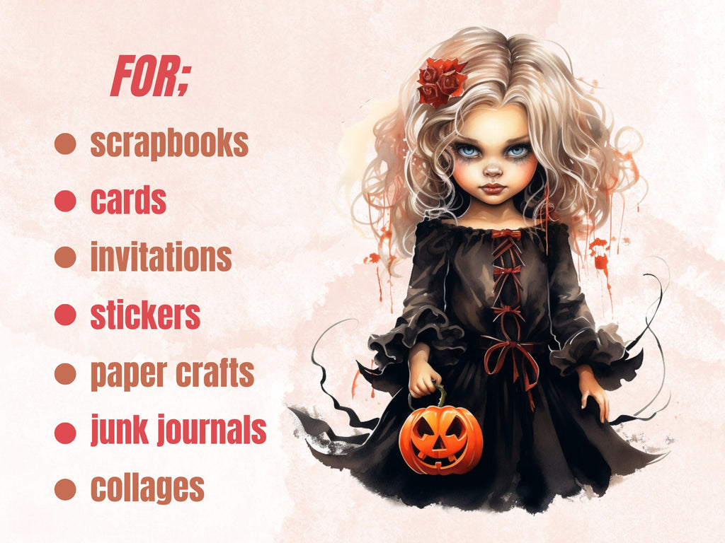 28 PNG Watercolor Little Vampires Clipart, Cute Creepy Halloween Illustrations Clip art, Gothic Baby Vampire png, Dark Fantasy Sublimation