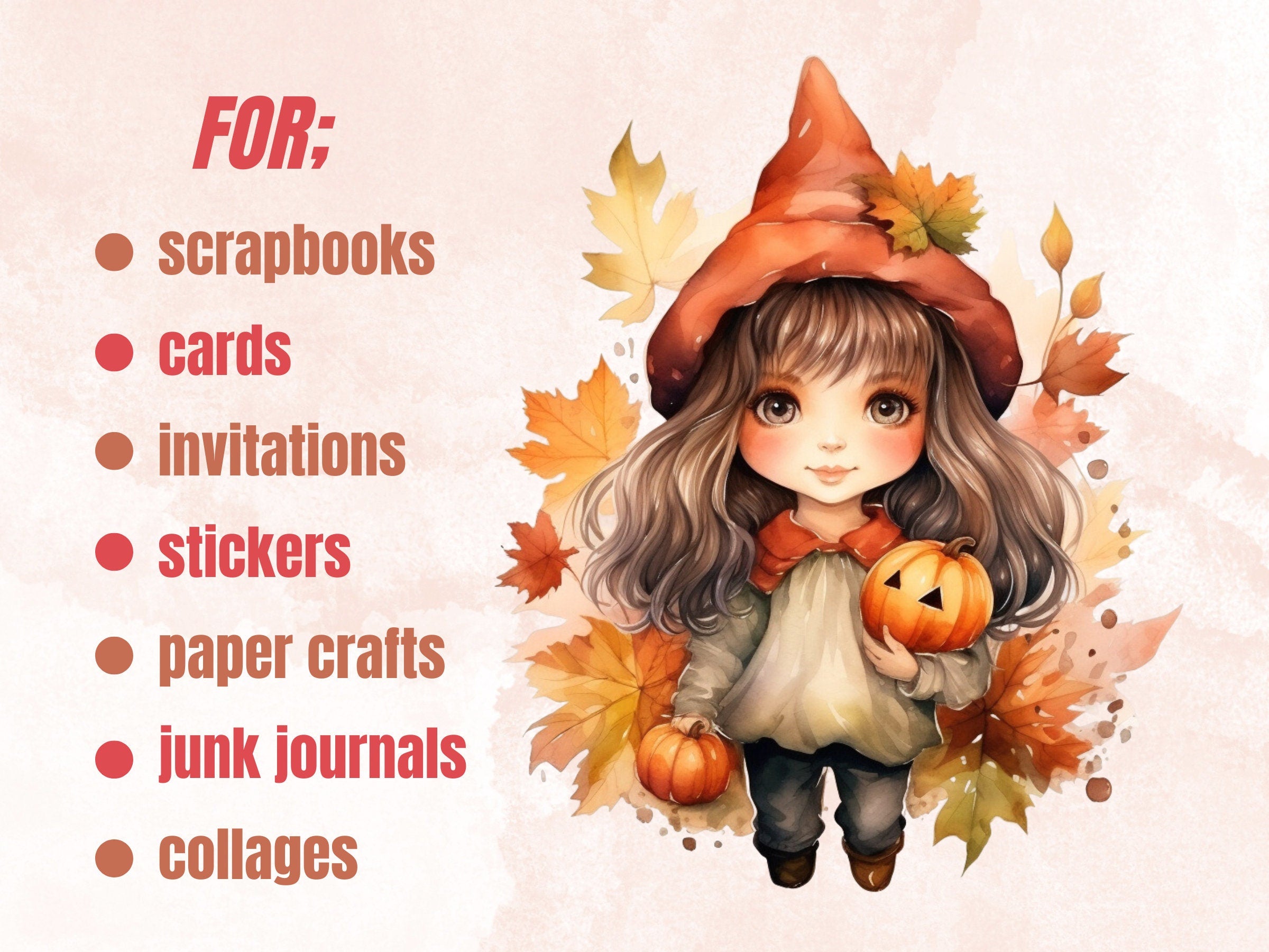 20 PNG Watercolor Fall Gnome Girls Clipart, Autumn Female Gnome Illustrations Clip art, Autumn Gardening png, Cute Sisters Gnome Sublimation