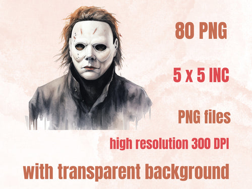 80 PNG Watercolor Halloween Characters Big Bundle Clipart, Horror Halloween Illustrations Clip art, Evil Characters png, Creepy Sublimation