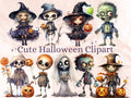 50 PNG Watercolor Cute Halloween Bundle Clipart, Kawaii Halloween Illustrations Clip art, Cute Ghost Zombie png, Spooky Season Sublimation