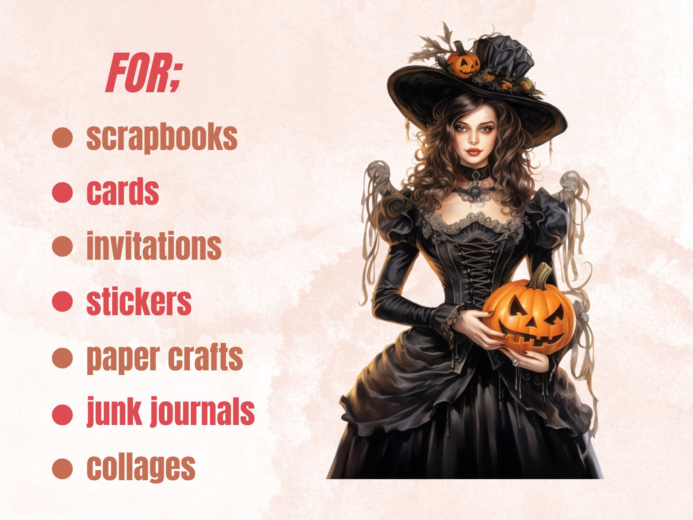 40 PNG Watercolor Victorian Halloween Bundle Clipart, Vintage Creepy Halloween Illustration Clip art, Retro Gothic png, Skeleton Sublimation