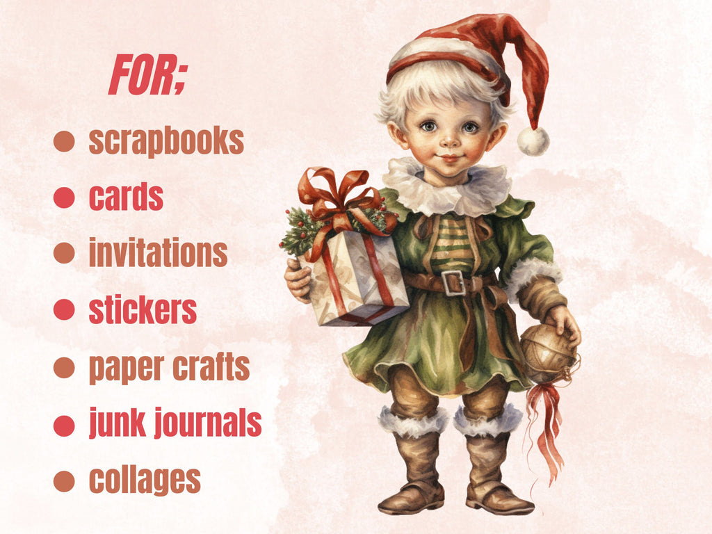 45 PNG Watercolour Antique Christmas Clipart, Rustic Vintage Christmas Illustrations Clip art, Winter Holiday png, Old Xmas Noel Ornaments