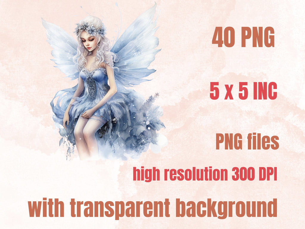 40 PNG Watercolor Winter Fairy Clipart, Cozy Winter Forest Illustrations Clip art, Fantasy Winter Woman Png, Winter Woodland Sublimation