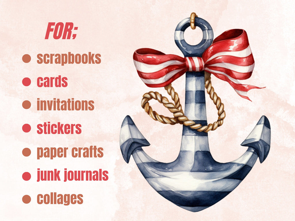 50 PNG Watercolour Nautical Christmas Clipart, Ocean Sea Christmas Illustrations Clip art, Winter png, Marine Sailing Xmas Noel Ornaments