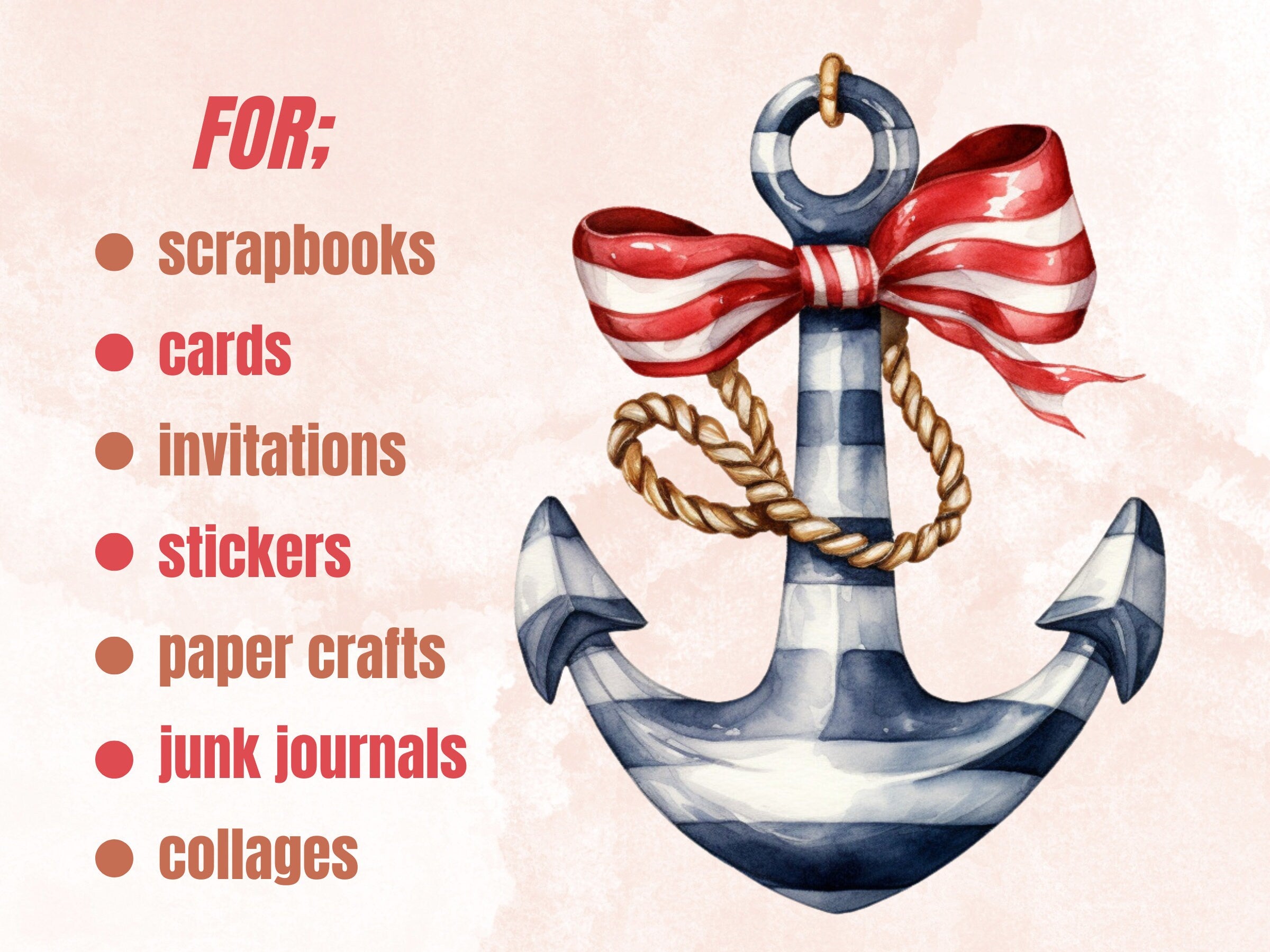 50 PNG Watercolour Nautical Christmas Clipart, Ocean Sea Christmas Illustrations Clip art, Winter png, Marine Sailing Xmas Noel Ornaments