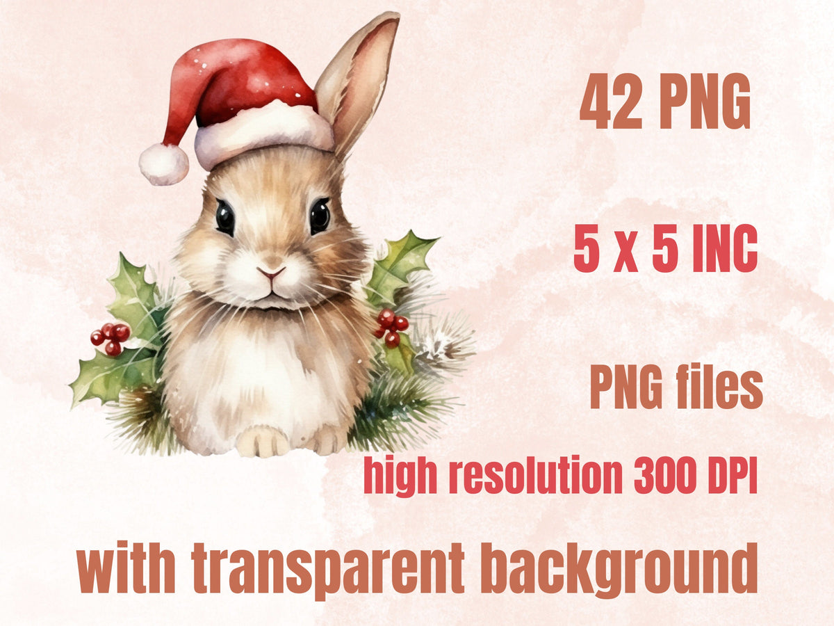 42 PNG Watercolour Christmas Woodland Clipart, Christmas Forest Illustrations Clip art, Winter Woodland Animals png, Xmas Noel Ornaments