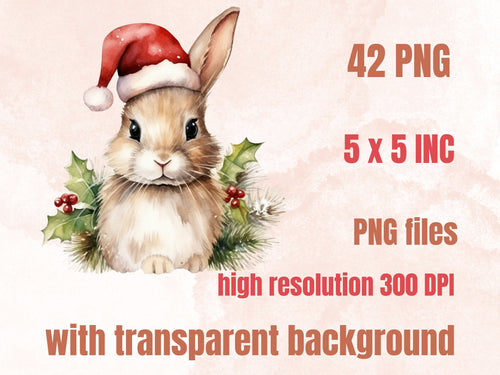 42 PNG Watercolour Christmas Woodland Clipart, Christmas Forest Illustrations Clip art, Winter Woodland Animals png, Xmas Noel Ornaments