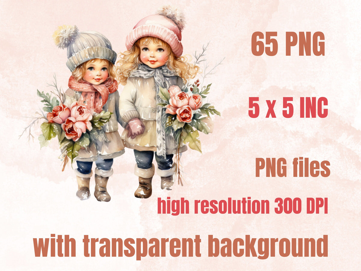 65 PNG Watercolor Vintage Winter Clipart, Old Winter Illustrations Clip art, Vintage Winter Wonderland Png, Retro Snowy Scenes Sublimation