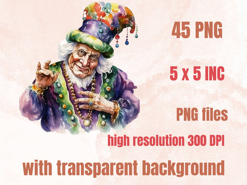 45 PNG Watercolour Mardi Gras People Clipart, Masquerade Illustration Clip art, Fat Tuesday Sublimation, New Orleans Carnival Couple png