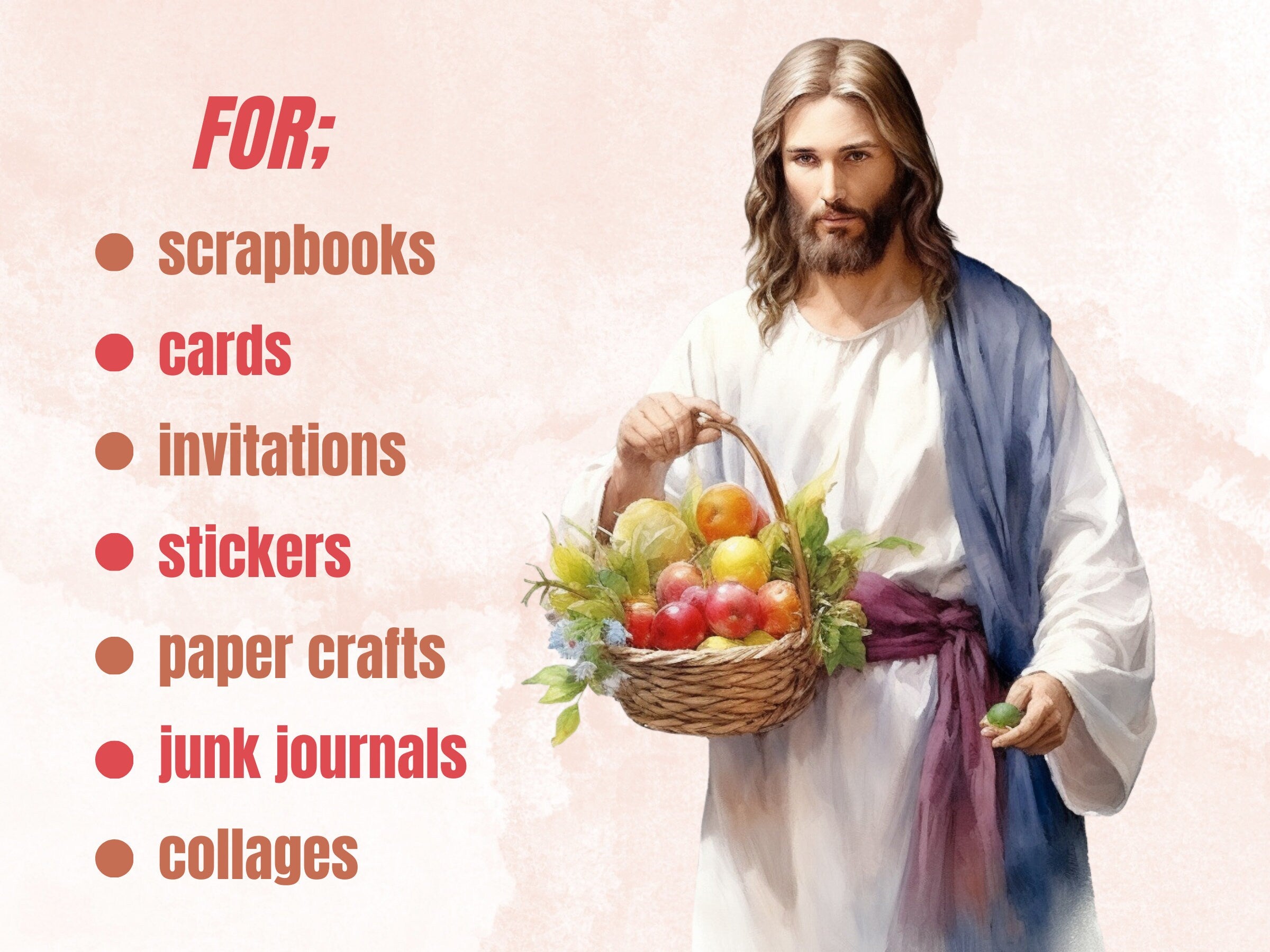 80 PNG Watercolor Christian Easter Clipart, Easter Jesus Illustrations Clip art, Religious Easter Cross Sublimation, Nativity Jesus Ephemera