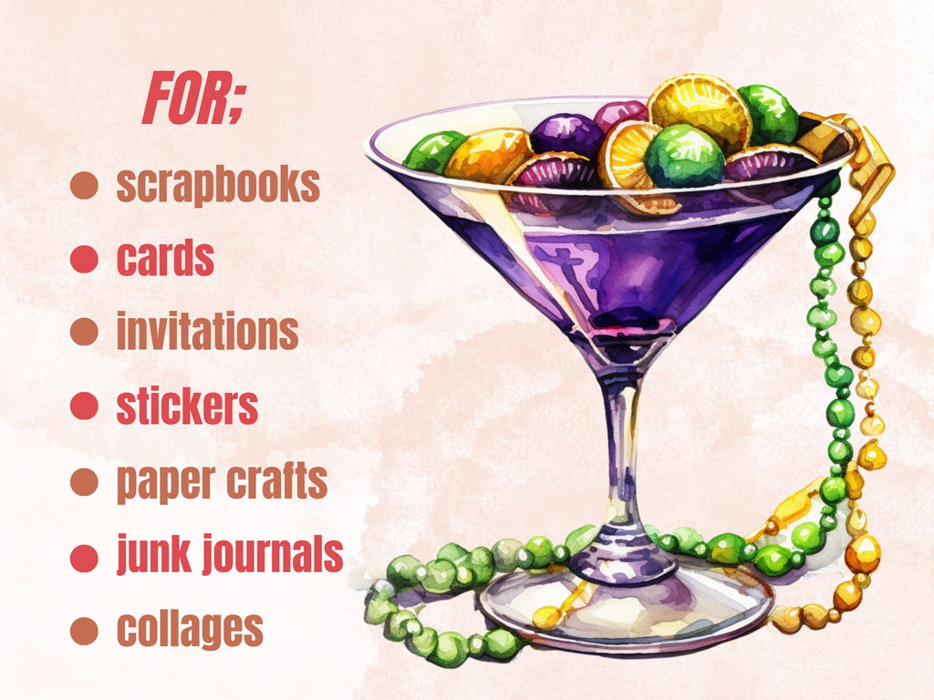 45 PNG Watercolour Mardi Gras Treats Clipart, Fat Tuesday Dessert Sublimation, Masquerade Drink Illustration Clip art, Carnival Foods png
