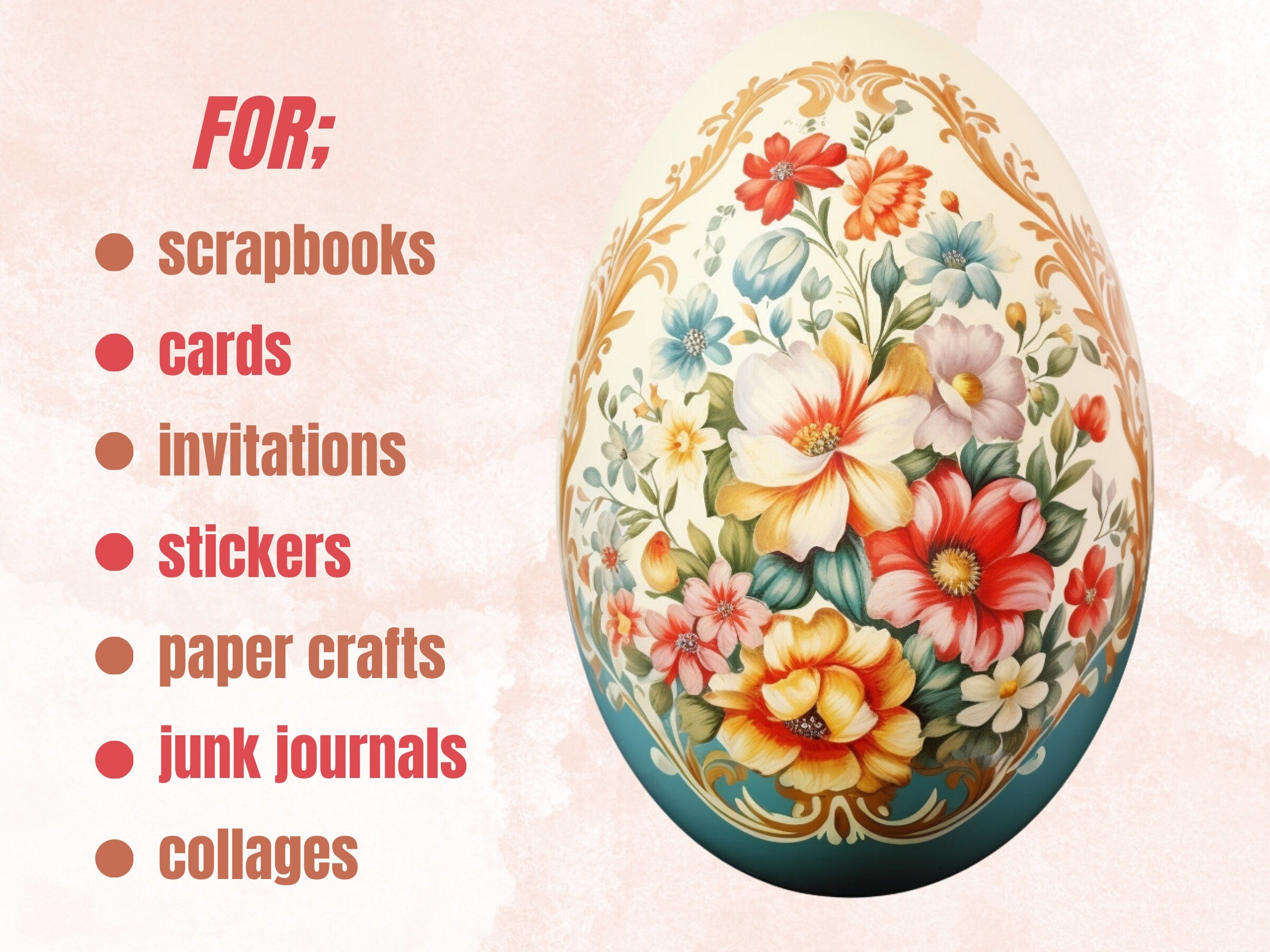 50 PNG Watercolor Vintage Easter Bundle Clipart, Retro Easter Egg Illustrations Clip art,  Easter Bunny Sublimation, Floral Spring Ephemera
