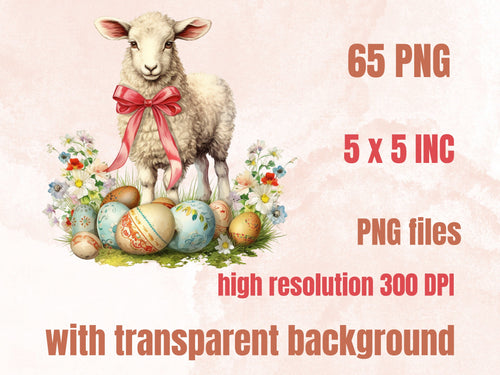 65 PNG Watercolor Victorian Easter Bundle Clipart, Vintage Easter Egg Illustrations Clip art,  Easter Bunny Sublimation, Victorian Ephemera
