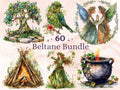 60 PNG Watercolor Beltane Clipart, Floral Pagan Wiccan Art Illustrations Clip art, Neopagan Witch Wicca png, Beltane Goddess Sublimation