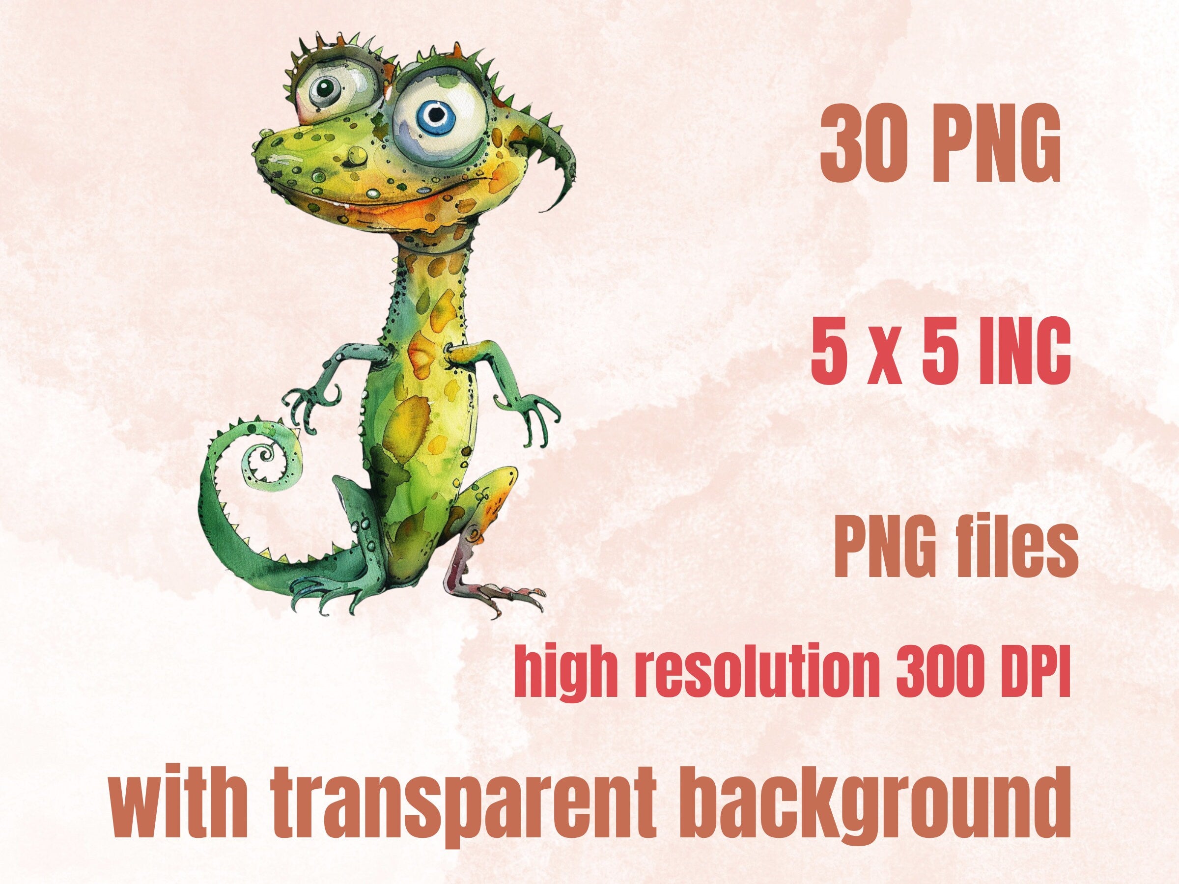 30 PNG Watercolor Quirky Safari Animals Clipart, Whimsical Jungle Illustrations Clip art, Funny Wild Animal Emotions png, Quirky Sublimation